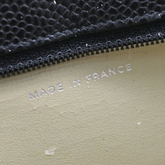 CHANEL CC Logo Mini Pouch Bag Grained Calfskin Leather Black GHW France 34KB454 - Picture 13 of 14